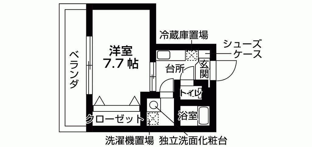 プレディアスタイル神戸ポートアイランド(1K/5階)の間取り写真