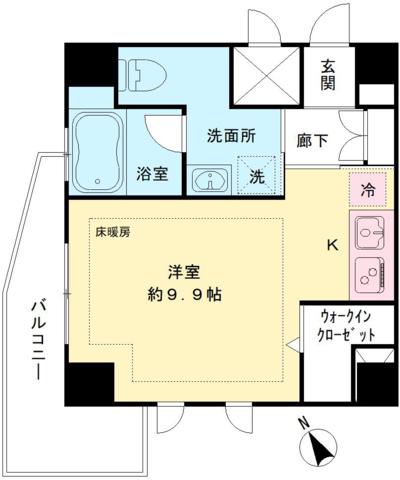 BIRTH IN-RESIDENCE飛田給(ワンルーム/3階)の間取り写真
