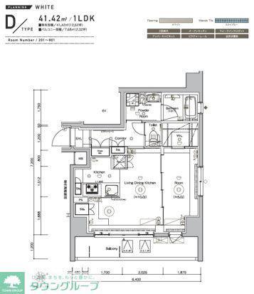 SYFORME UENO ASYL COURT(1LDK/4階)の間取り写真