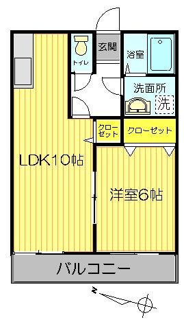 メゾンレーヴ(1LDK/1階)の間取り写真