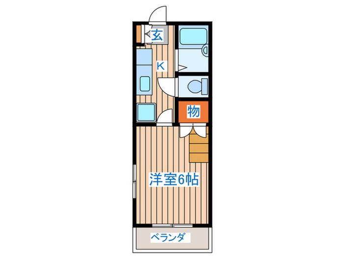 ロフトハウス吹上IV(1K/2階)の間取り写真