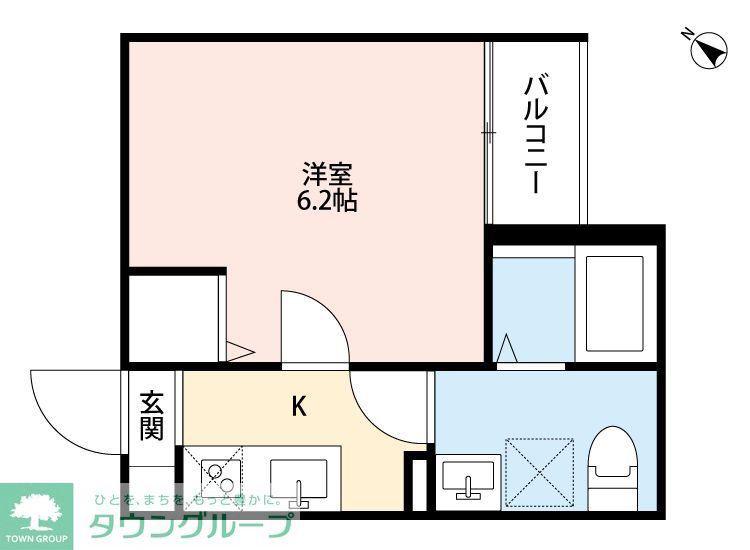 CHELSEA(1K/2階)の間取り写真