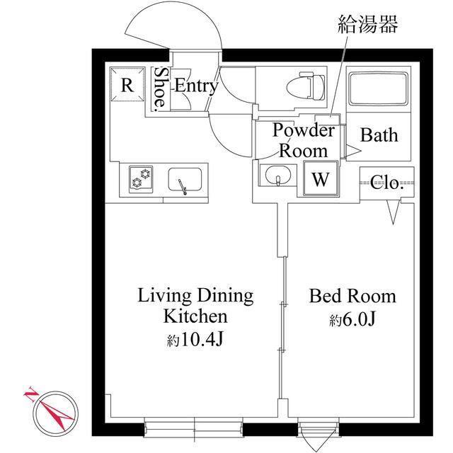 エルファーロ神宮前Ⅴ(1LDK/B1階)の間取り写真