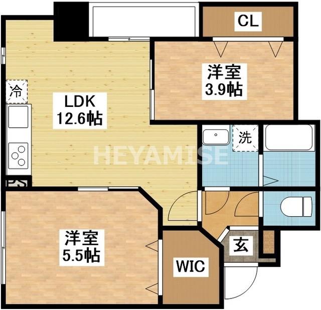 ケイズ・ヴィラ(2LDK/7階)の間取り写真