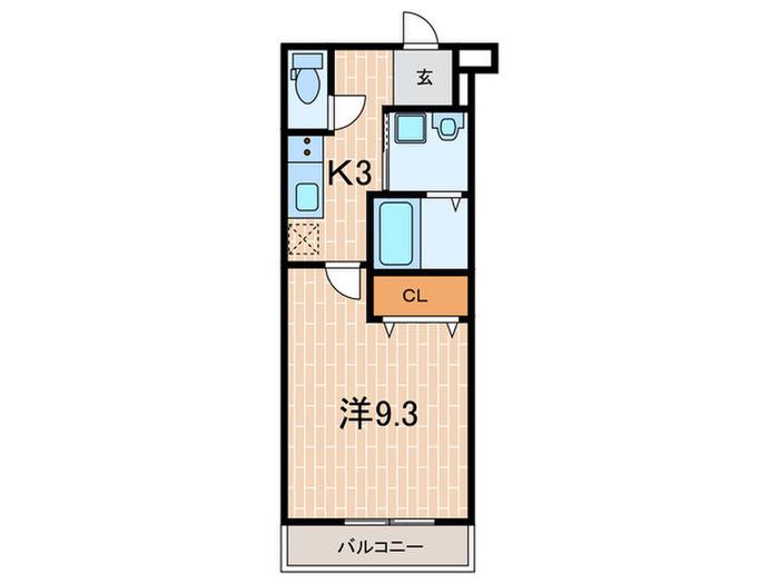 フジパレス宝塚小林III番館(1K/2階)の間取り写真