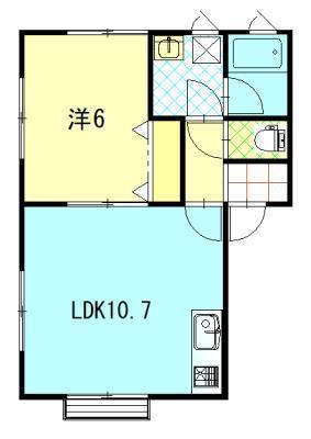 フォレストハウス(1LDK/1階)の間取り写真