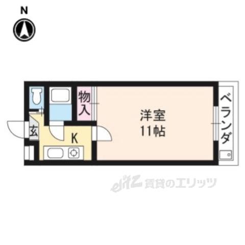 サンチェリー高田Ⅰ(1K/5階)の間取り写真