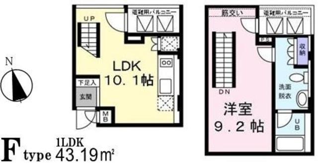 アリス・マナーガーデン銀座ウォーク(1LDK/5階)の間取り写真