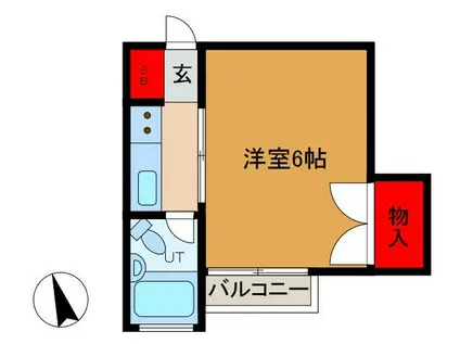 サニーハイツU(1K/1階)の間取り写真