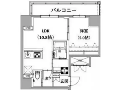 RESIDENCE OUJI YAMADAYA(1LDK/5階)の間取り写真