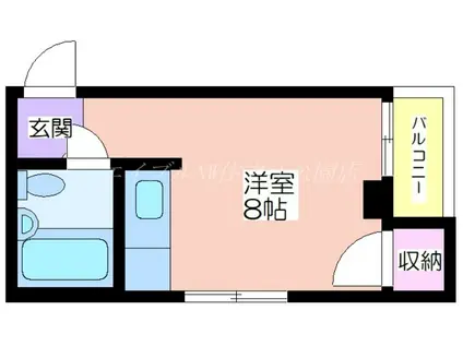 万代北村マンション(ワンルーム/1階)の間取り写真