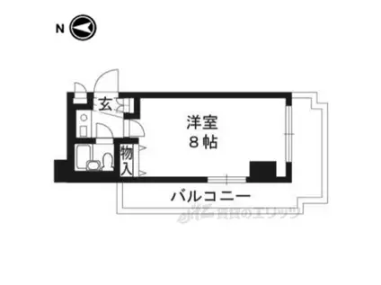 ライオンズマンション京都三条第2(1K/5階)の間取り写真