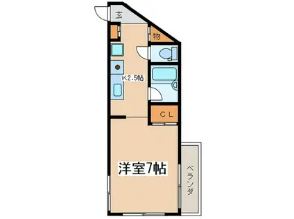 モアイ経堂アナケナ(1K/2階)の間取り写真