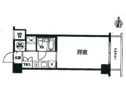 コスモフォーラム三鷹(ワンルーム/5階)の間取り写真