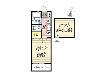 グランデリーベル(1K/1階)の間取り写真