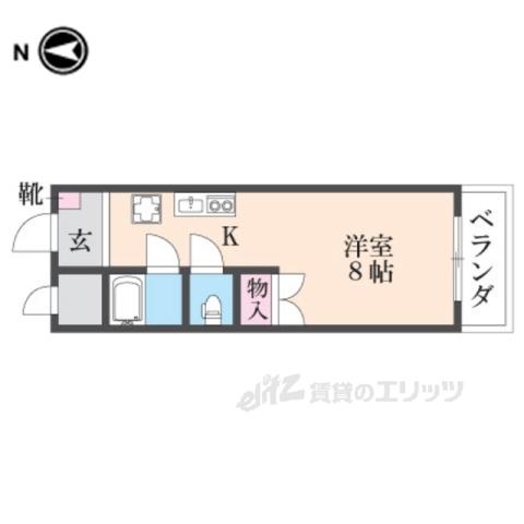 リバティハウス(1K/2階)の間取り写真