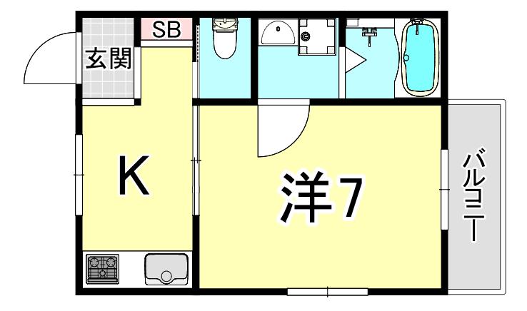 星が丘パールハイツ(1K/3階)の間取り写真