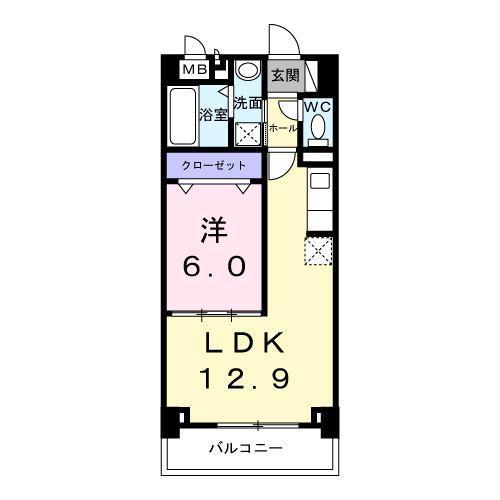 KUNIO(1LDK/1階)の間取り写真