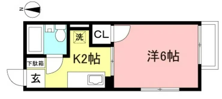 シティハイムフラワーコーポ 1階階 間取り