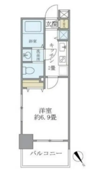 レジデンシア麻布十番 2階階 間取り