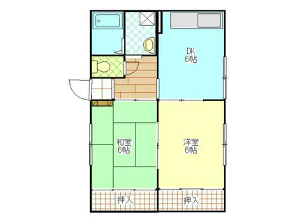 ジュネスイマヤ(2DK/1階)の間取り写真