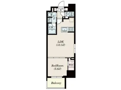 DIMUS北浜(1LDK/11階)の間取り写真