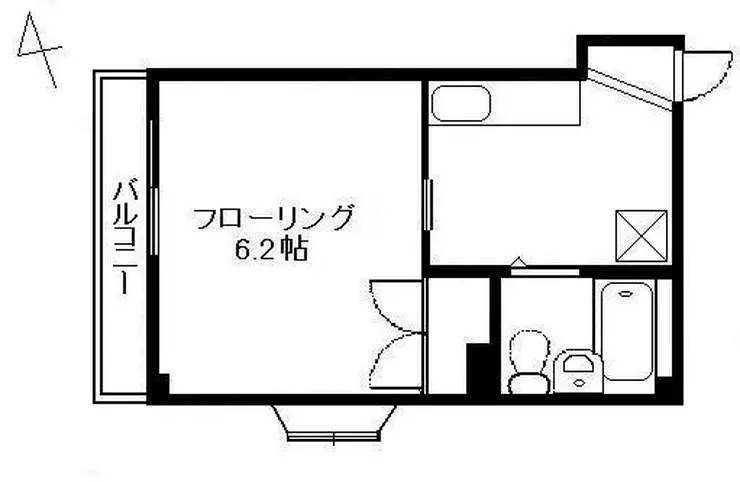 リバティー中央 1階階 間取り