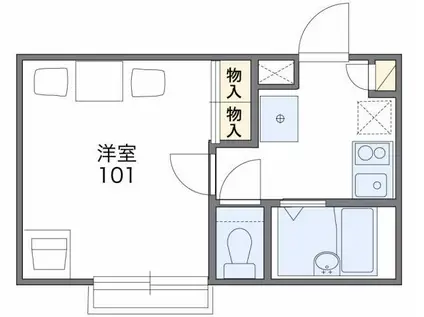 レオパレス中里(1K/2階)の間取り写真