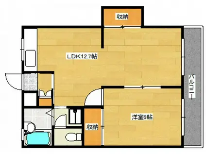 コーポ満田(1LDK/3階)の間取り写真