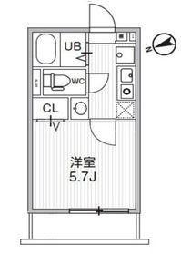 TSCUORE柴又I(1K/3階)の間取り写真