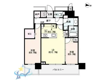 ONE札幌ステーションタワー(3LDK/44階)の間取り写真