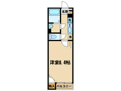 レオネクストリーブルヴィル(1K/1階)の間取り写真