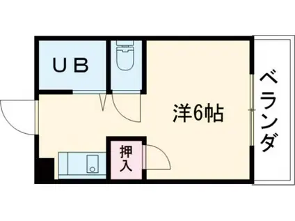 コート西ハゼI(1K/3階)の間取り写真