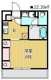リブリ・SUZUYASU(1K/1階)の間取り写真