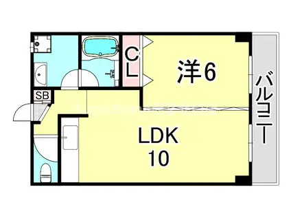 ハイヒル愛宕山(1LDK/1階)の間取り写真