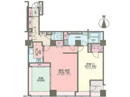 シーフォートタワー(2LDK/5階)の間取り写真