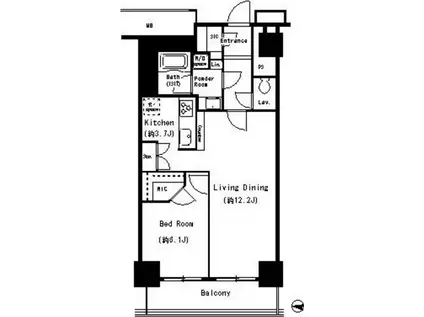 キャナルスクウェア豊洲(1LDK/2階)の間取り写真
