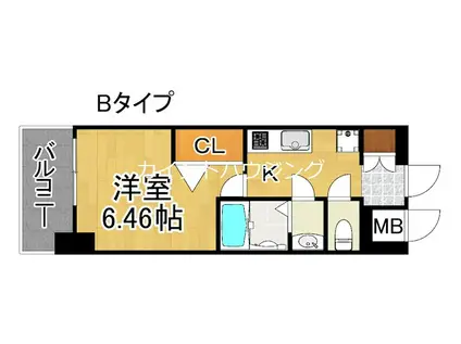 LUXENA住之江公園(1K/12階)の間取り写真