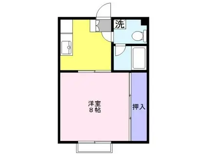 シャトルコウリン(1K/3階)の間取り写真