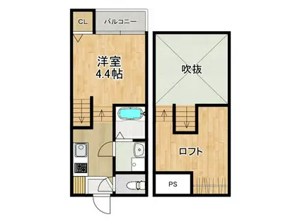 MODERN PALAZZO諫早グランM(1SK/1階)の間取り写真