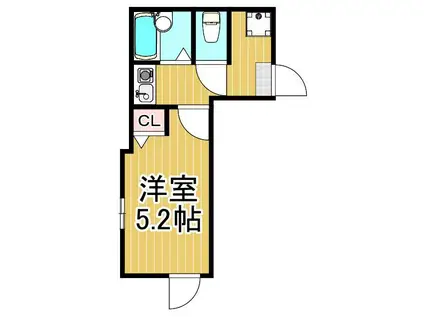 ALBA亀有(1K/2階)の間取り写真