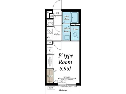グレイス幕張II(1K/3階)の間取り写真