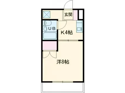 フレッシュハイツ(1K/1階)の間取り写真