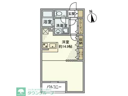 JYUMOKU尾久(ワンルーム/2階)の間取り写真