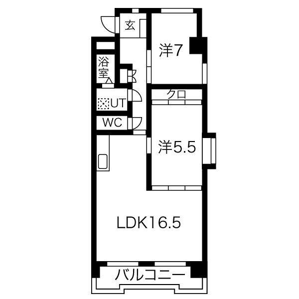 ウィンザ-K&Y(2LDK/2階)の間取り写真