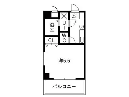 マロット天神橋(1K/11階)の間取り写真