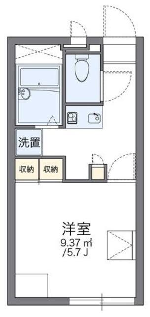 レオパレスインテル(1K/1階)の間取り写真