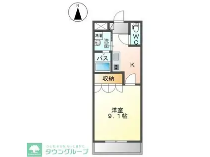 ポンテアルト(1K/3階)の間取り写真