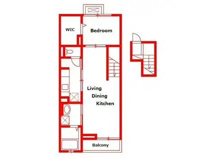 サマーハイツ(1LDK/4階)の間取り写真