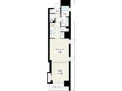 MAXIV SCENE 北千住(1DK/5階)の間取り写真